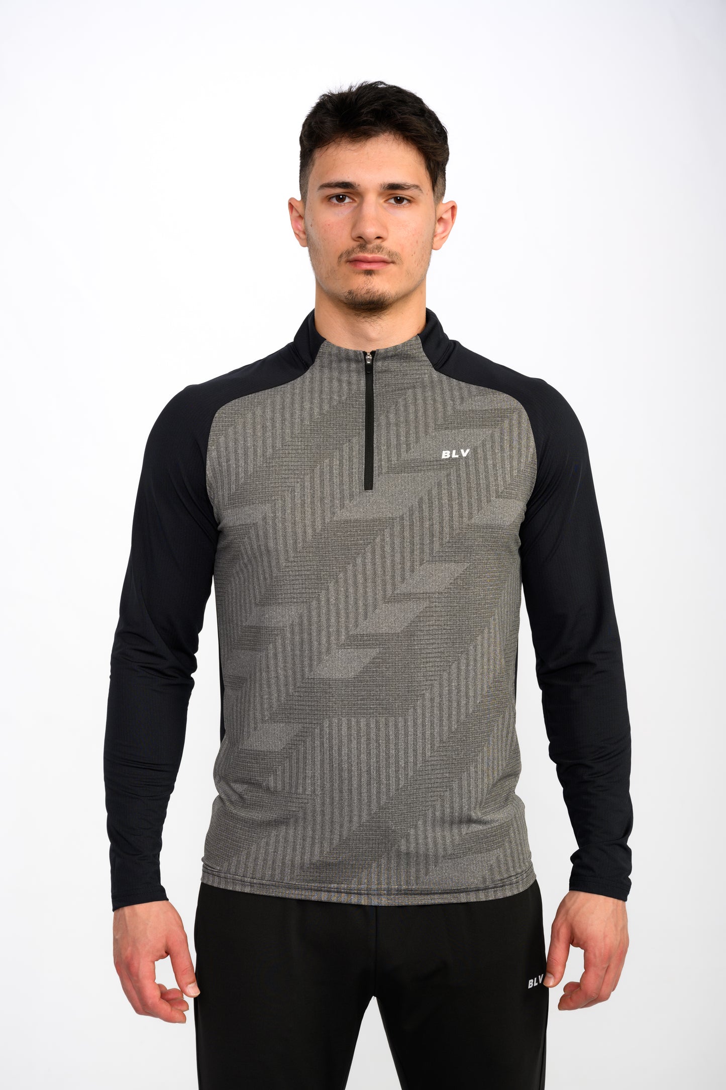 BLV PERFORMANCE ZIP TOP - GREY