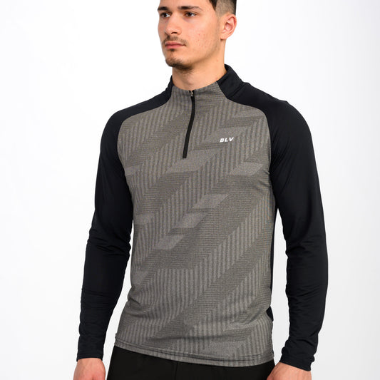 BLV PERFORMANCE ZIP TOP - GREY